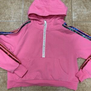 Queen of Sparkles Pink Rainbow Side
Half Zip Sweatshirt